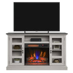 Duraflame ? Meuble TV avec cheminée électrique bicolore en chêne et flammes 3D